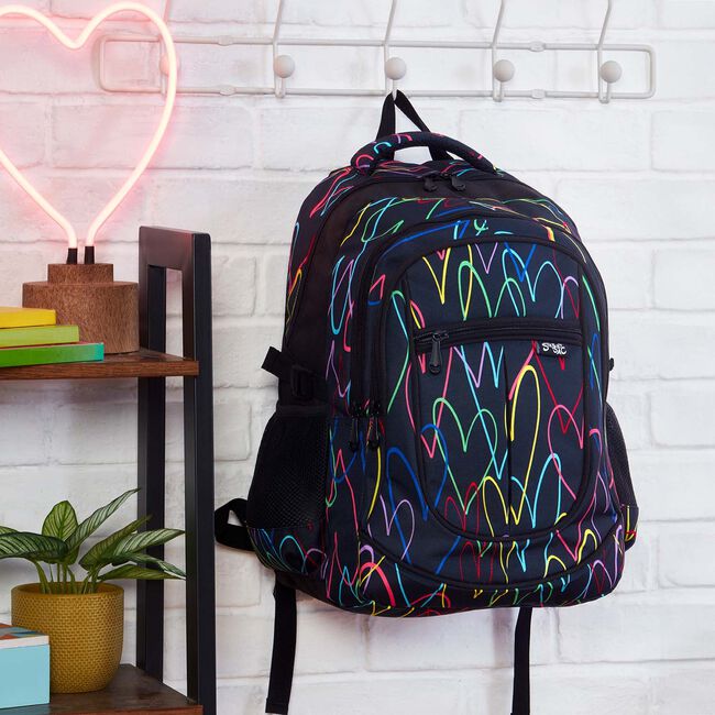 Streetsac Neon Hearts School Bag