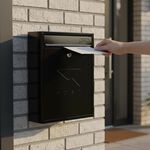 Steel Letterbox - Compact Black