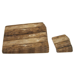 Placemats Coasters Home More Wood Love 4pk Mats Coasters