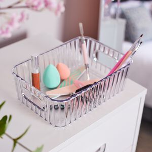 Visage Ribbed Cosmetic Tray Organiser Small