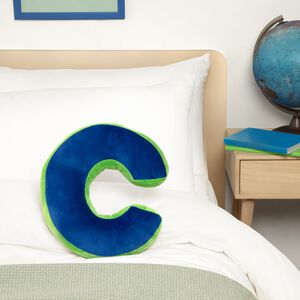 LETTER C Cushion Blue/Green