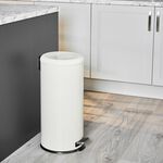 30L Forma Cream Kitchen Pedal Bin