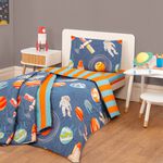 JUNIOR BED DUVET COVER Space Stripes