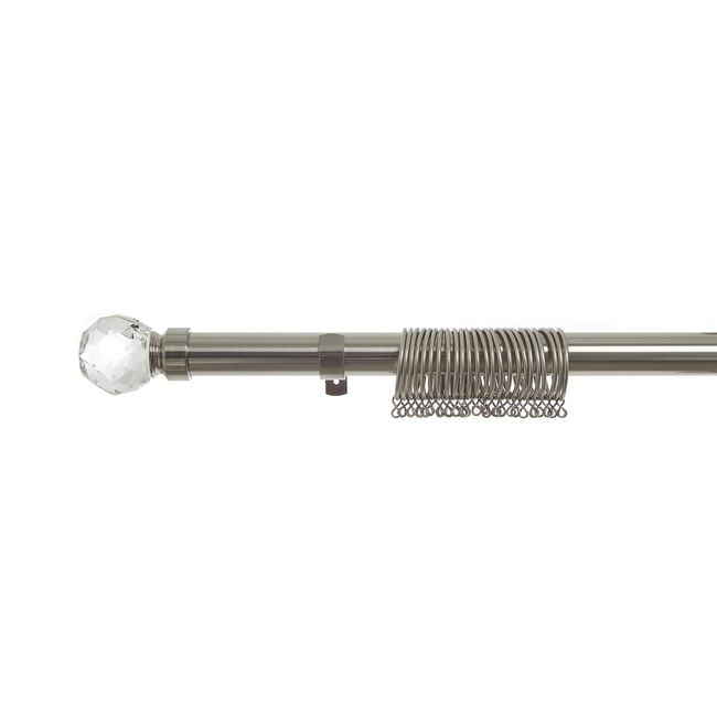 Metal Curtain Pole with Diamond end 300cm