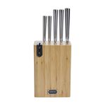 Noferro Bamboo 5 Piece Knife Block with Sharpener