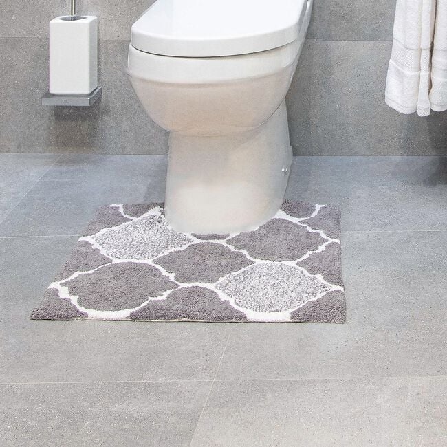Trellis Grey Pedestal Mat 50cm x 50cm