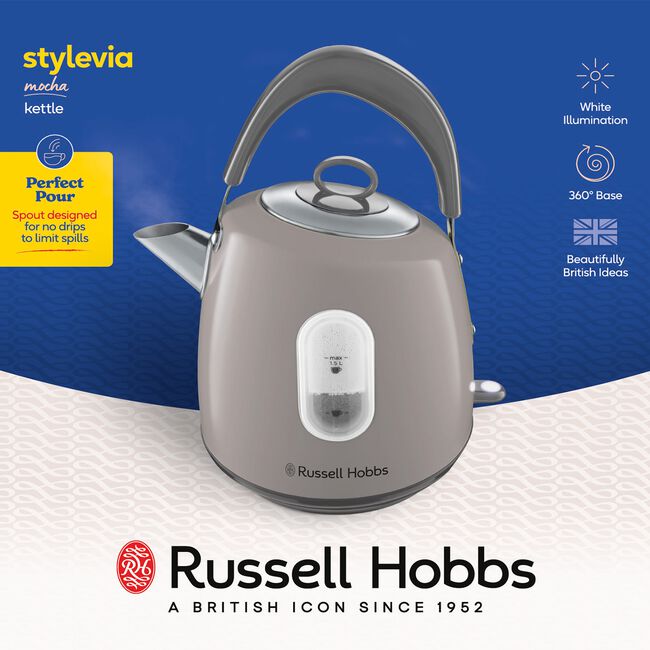 Russell Hobbs Stylevia Mocha 1.5L Kettle