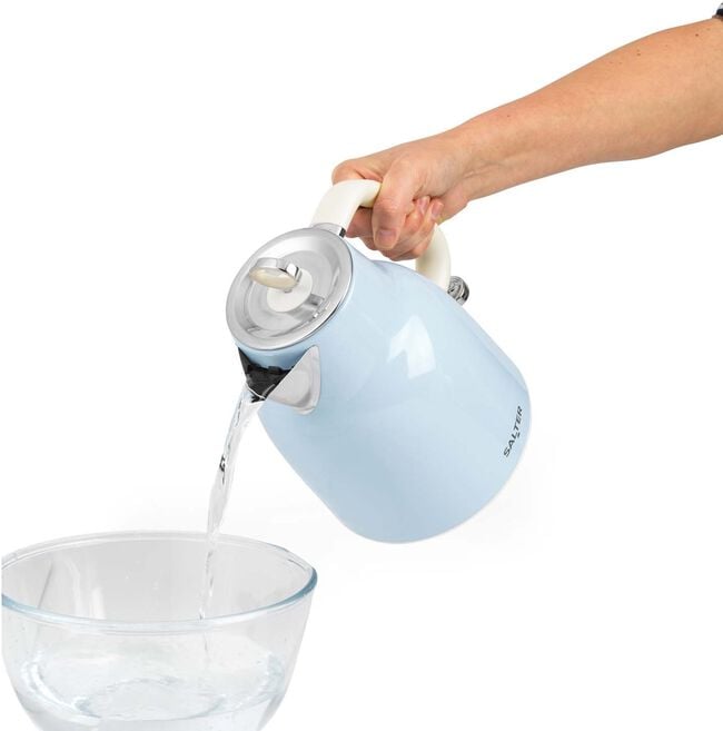 SALTER RETRO BLUE 1.7L Rapid Boil Kettle