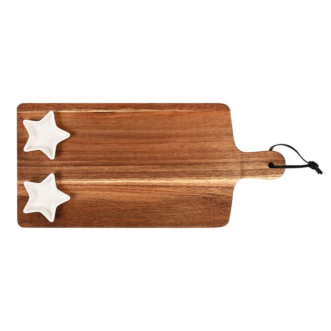The Jolly Sleigh Serving Board with 2 Star Dishes