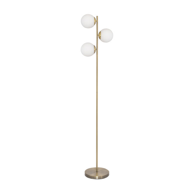 3 Glass Shade Metal Floor Lamp