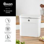 Swan 7L Compost Bin White