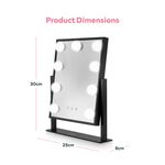 CARMEN HOLLYWOOD 9 BULB BLACK Vanity Mirror