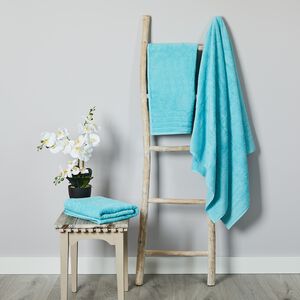  TURKISH COTTON SUPERSOFT 550GSM AQUA Hand Towel