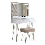Sophia LED Mirror Dressing Table With Stool