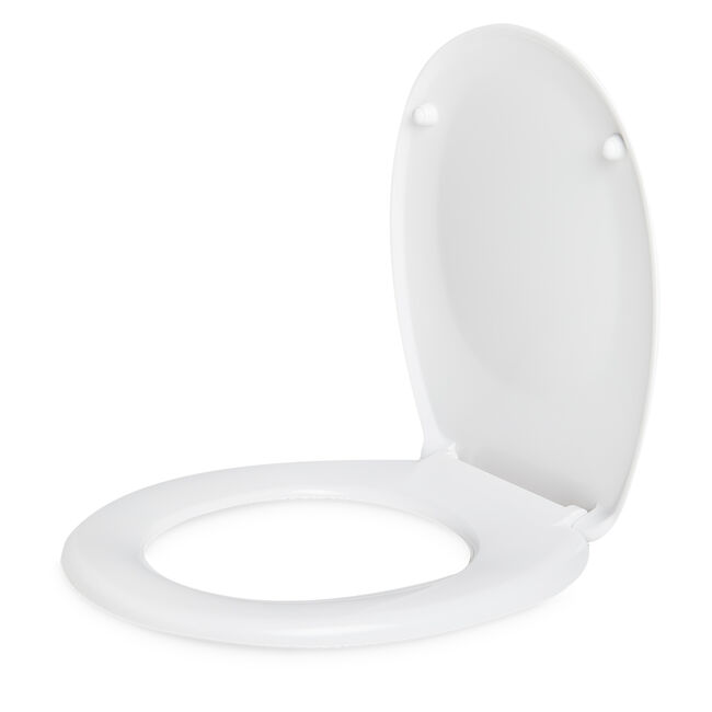 Plain White Slow Close Toilet Seat