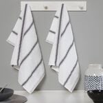 Stripe Tea Towels 2 Pack - Charcoal