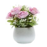 Fuschia Rose Bunch In Pot