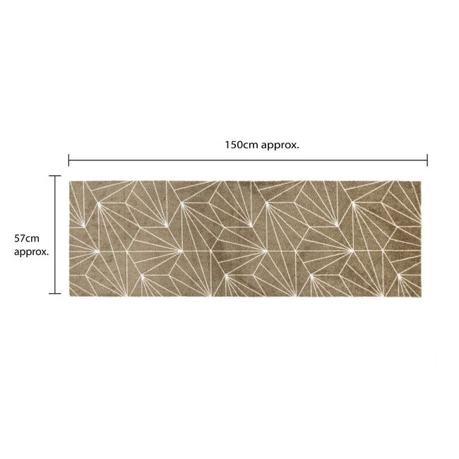 JVL Geo Brown Mega Runner 57cm x 150cm