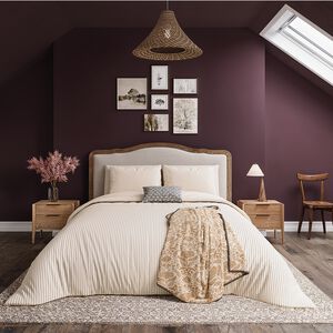 HARVEST MOON SINGLE DUVET COVER Ticking Stripe Copper