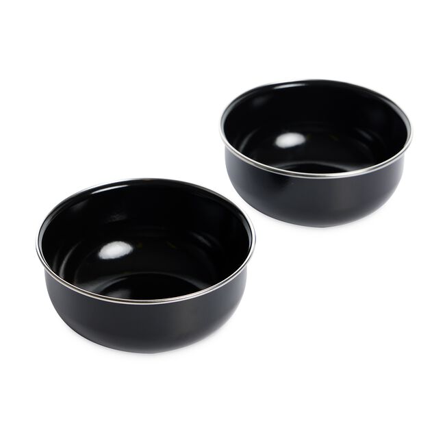 2 Black Camping Bowls