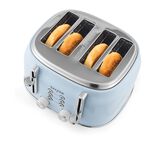 SALTER RETRO BLUE CURVED BODY 4 Slice Toaster