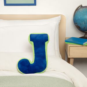 LETTER J Cushion Blue/Green