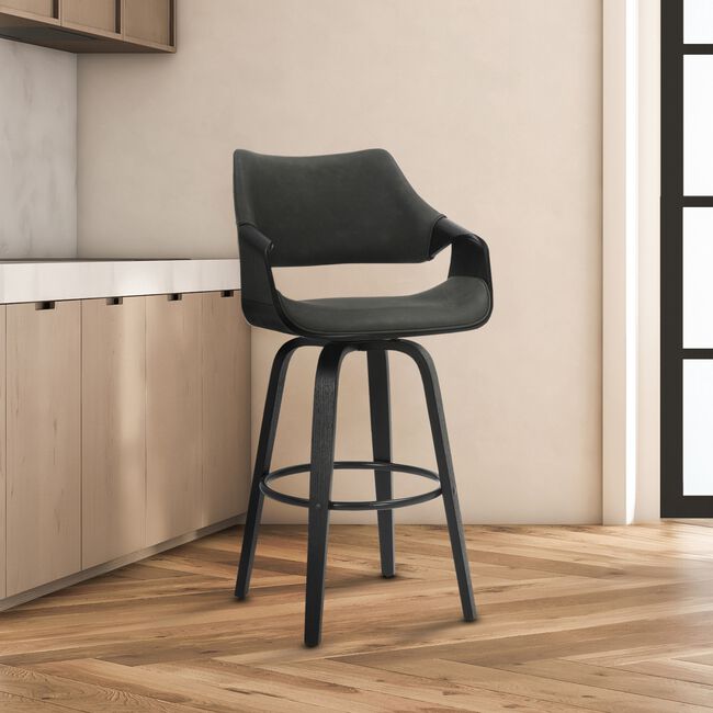 Beckett Bar Stool - Dark Grey