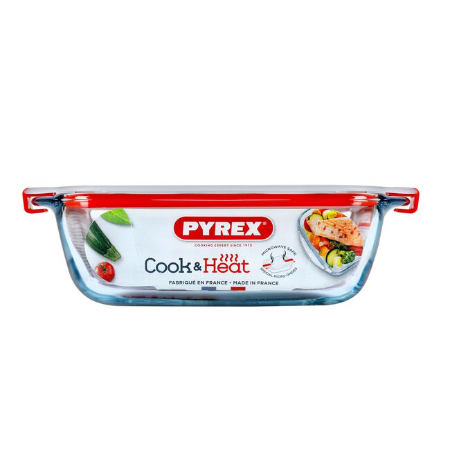 Pyrex® Cook & Heat 1L Square DIsh with Lid