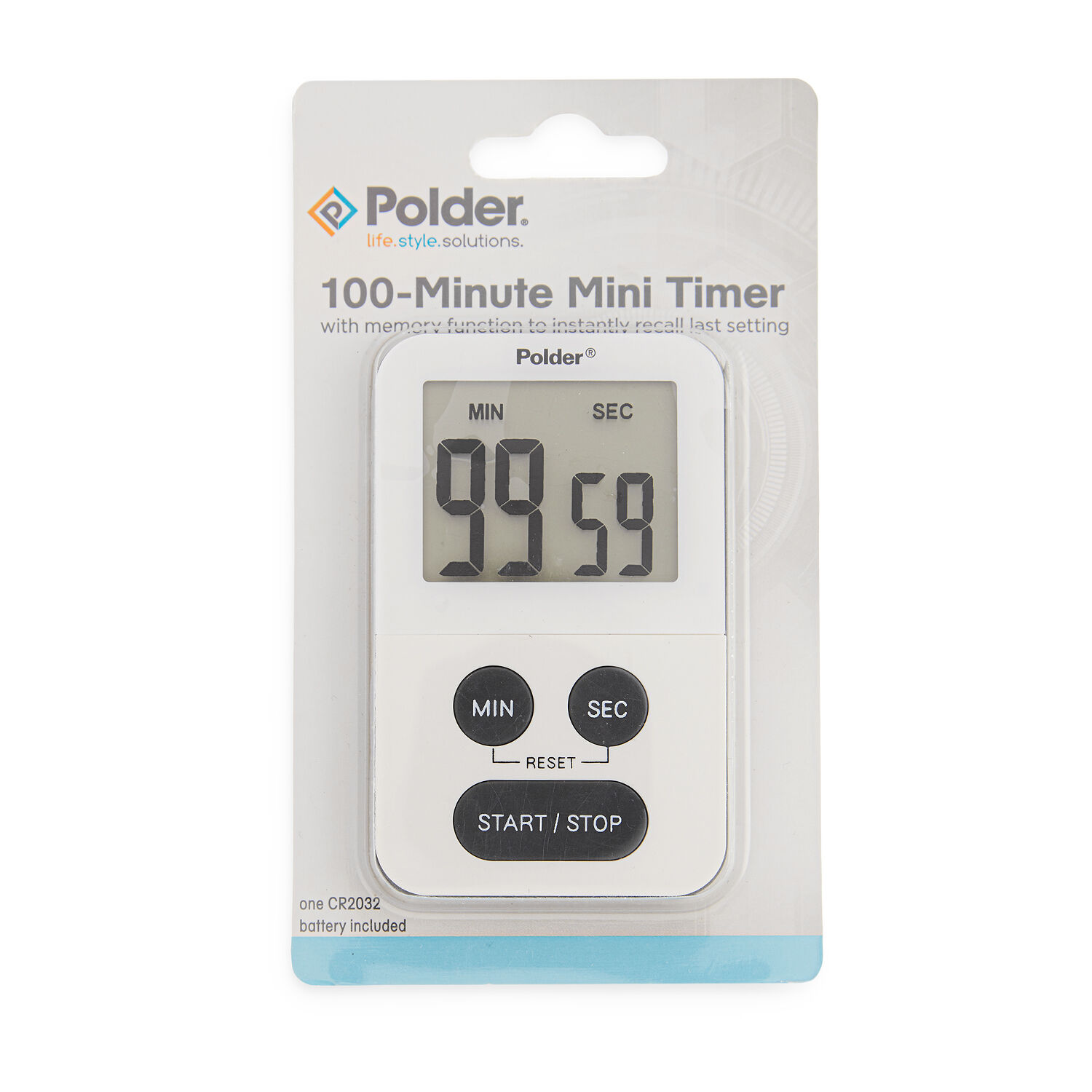 Polder Easy-Read Digital Kitchen Timer