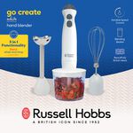 Russell Hobbs Go Create 3 In 1 White Hand Blender