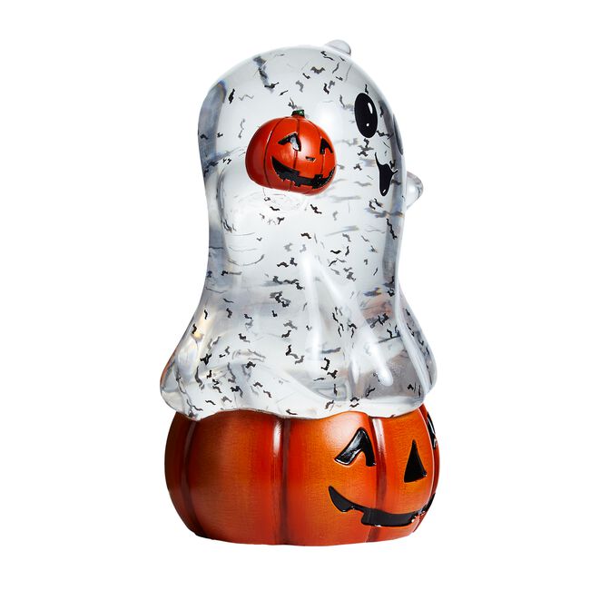 Swirling Glitter Ghost on Pumpkin