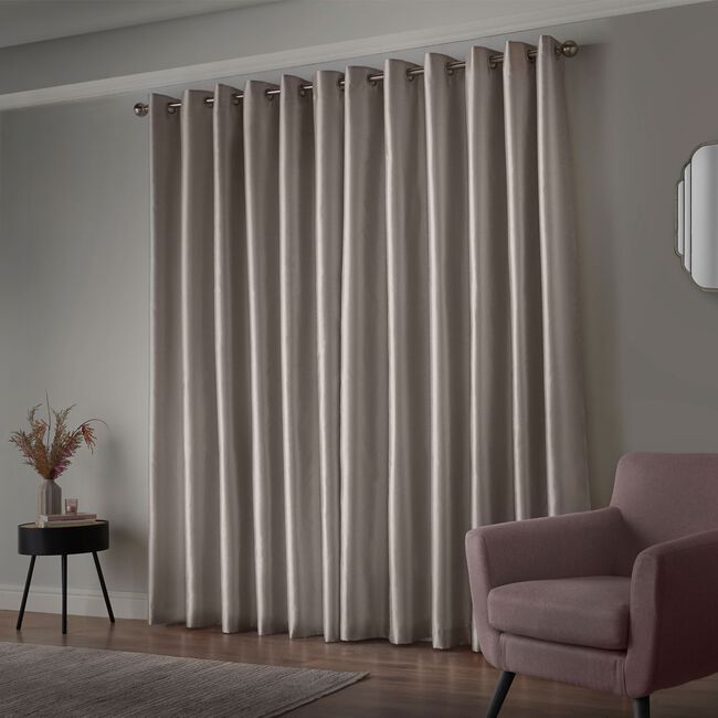 ELEGANZA FAUX SILK SILVER 66x72 Curtain