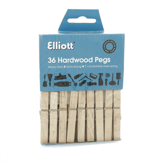 Hard Wood Clothes Pegs 36 Pack
