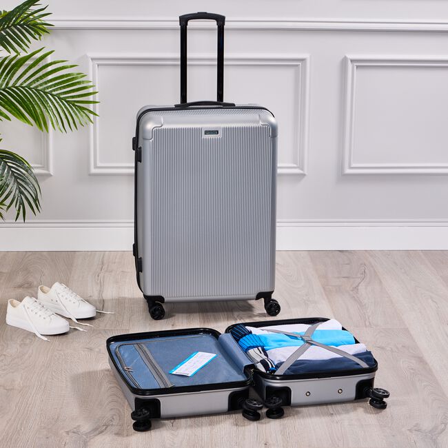 CABIN LIGHTWEIGHT HARDSHELL LUGGAGE - METALLIC SILVER