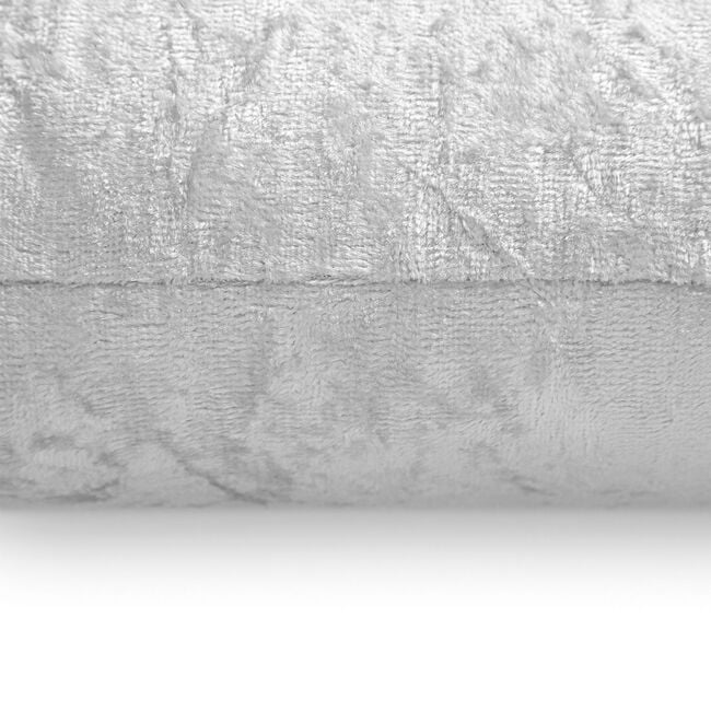 Velvet Crush Draught Excluder Silver 22 x 90cm
