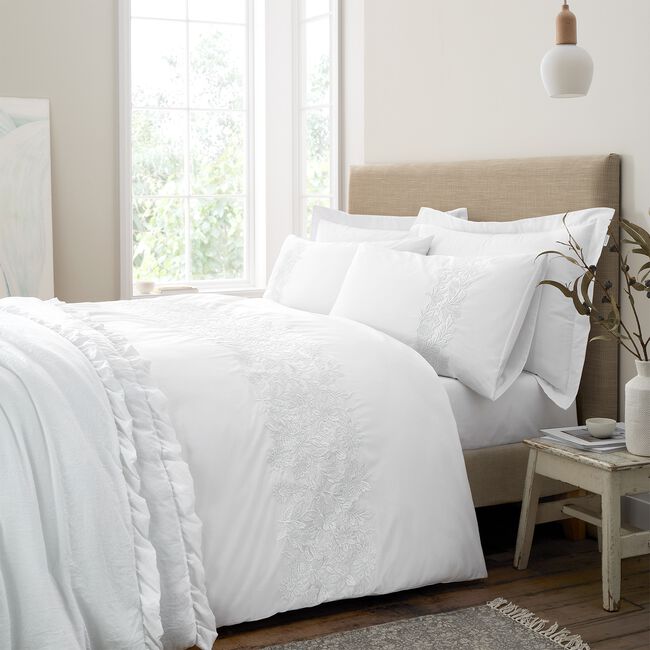 BIANCA SINGLE DUVET COVER Embroidery Floral
