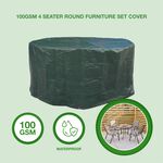 100GSM 4 Seater Round Furniture Set Cover