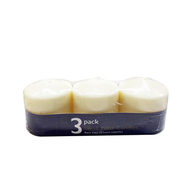 3 Small Pillar Candles