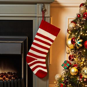 Red & White Striped Christmas Stocking