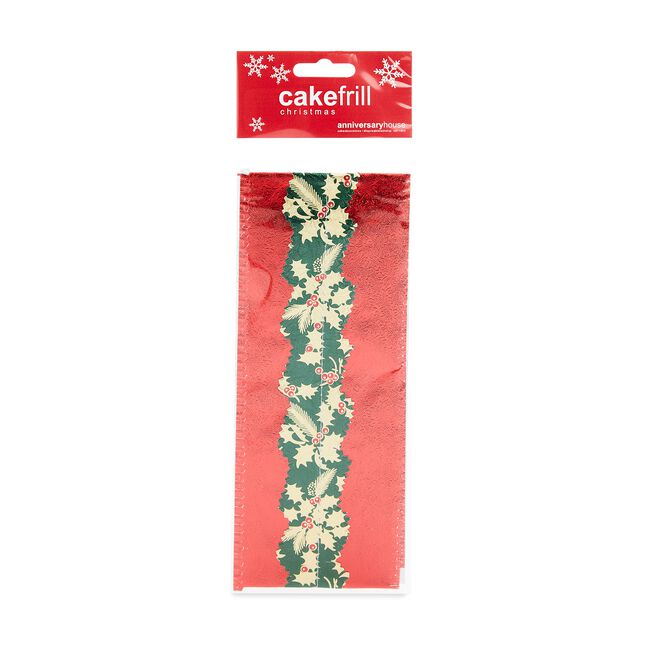 Holly Centre Christmas Cake Frill