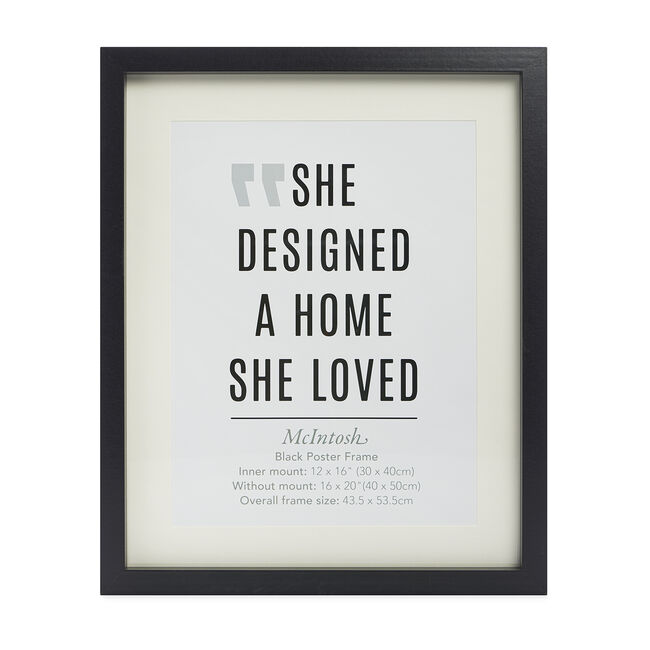 10X12 MCINTOSH Black Photo Frame 12X16 W/OUT MOUNT