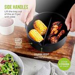 Tower Black Round Air Fryer Tray with Divider