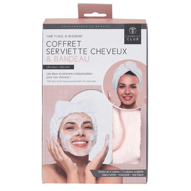 Cosmetic Club Hair Towel & Hairband Set