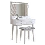 Madison LED Mirror Dressing Table With Stool
