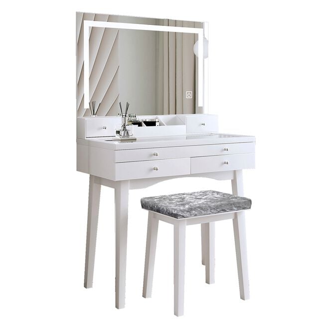 Madison LED Mirror Dressing Table With Stool