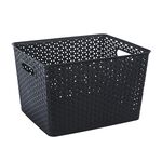 Geometric Storage Basket 19L - Black