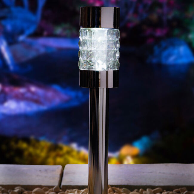 Extra Large Diamond Glass Post Light 