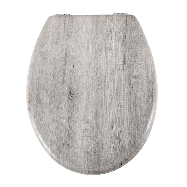 MODERN GREY OAK EFFECT Toilet Seat