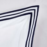 Oxford Pillowcase Pair Tripoint Border Navy 500TC