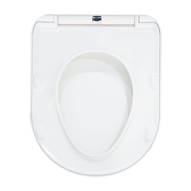 White Wrap Over Soft Close Toilet Seat